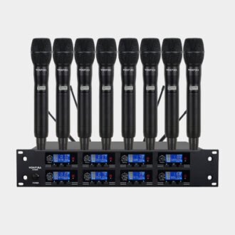 AT8800 8 Channels Full Metal Handheld Wireless Microphone System